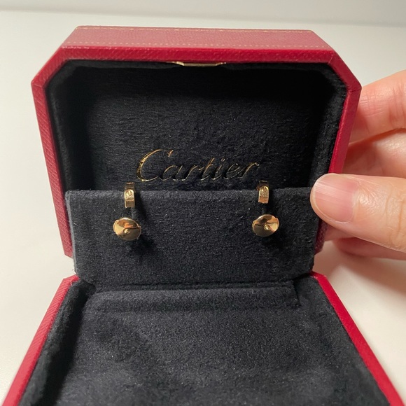 （Sold) Cartier LOVE EARRINGS yellow gold - Picture 2 of 6